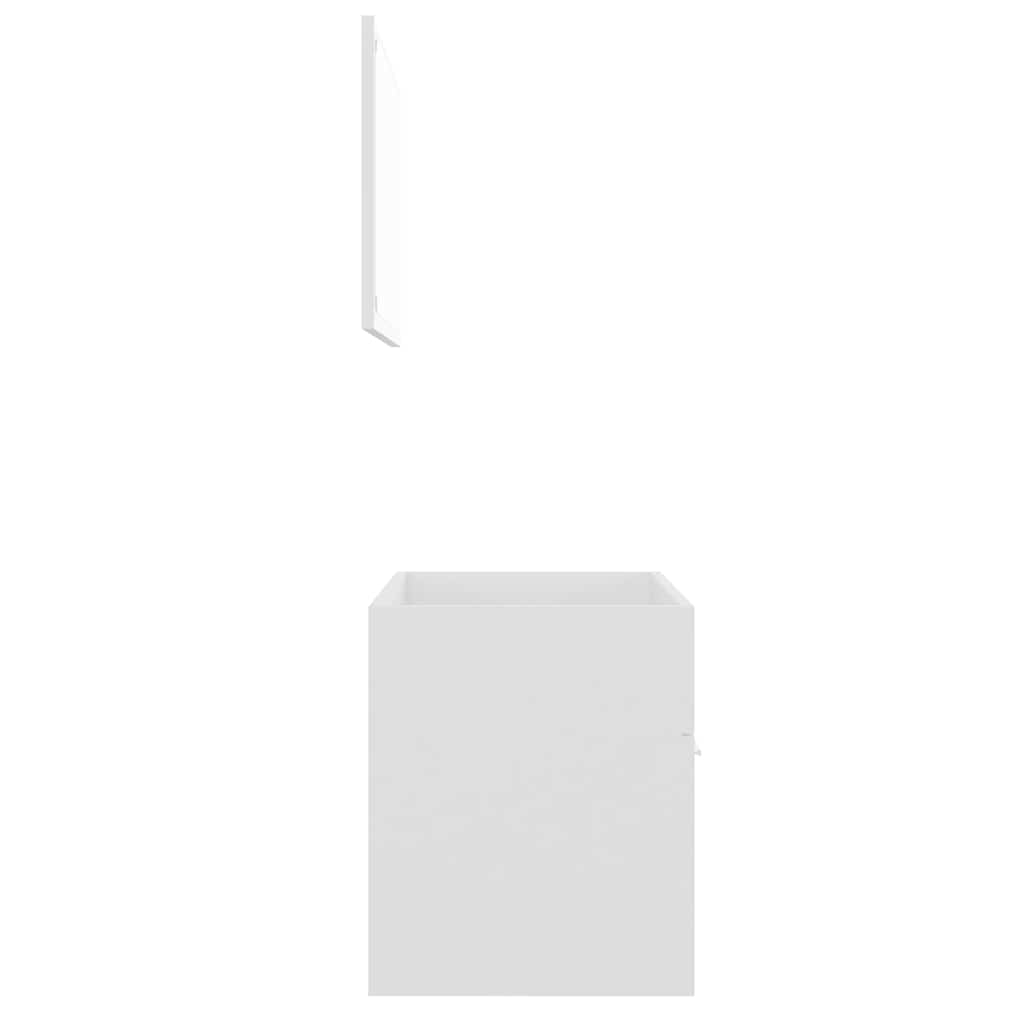 2-delige Badkamermeubelset bewerkt hout wit is nu te koop bij PeponiXL, paradijselijk wonen!