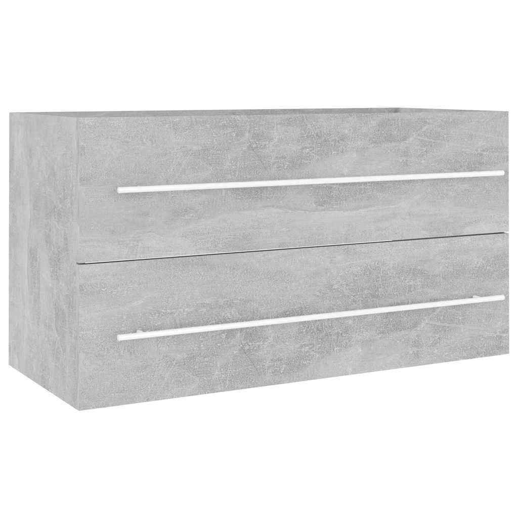 2-delige Badkamermeubelset spaanplaat betongrijs is nu te koop bij PeponiXL, paradijselijk wonen!