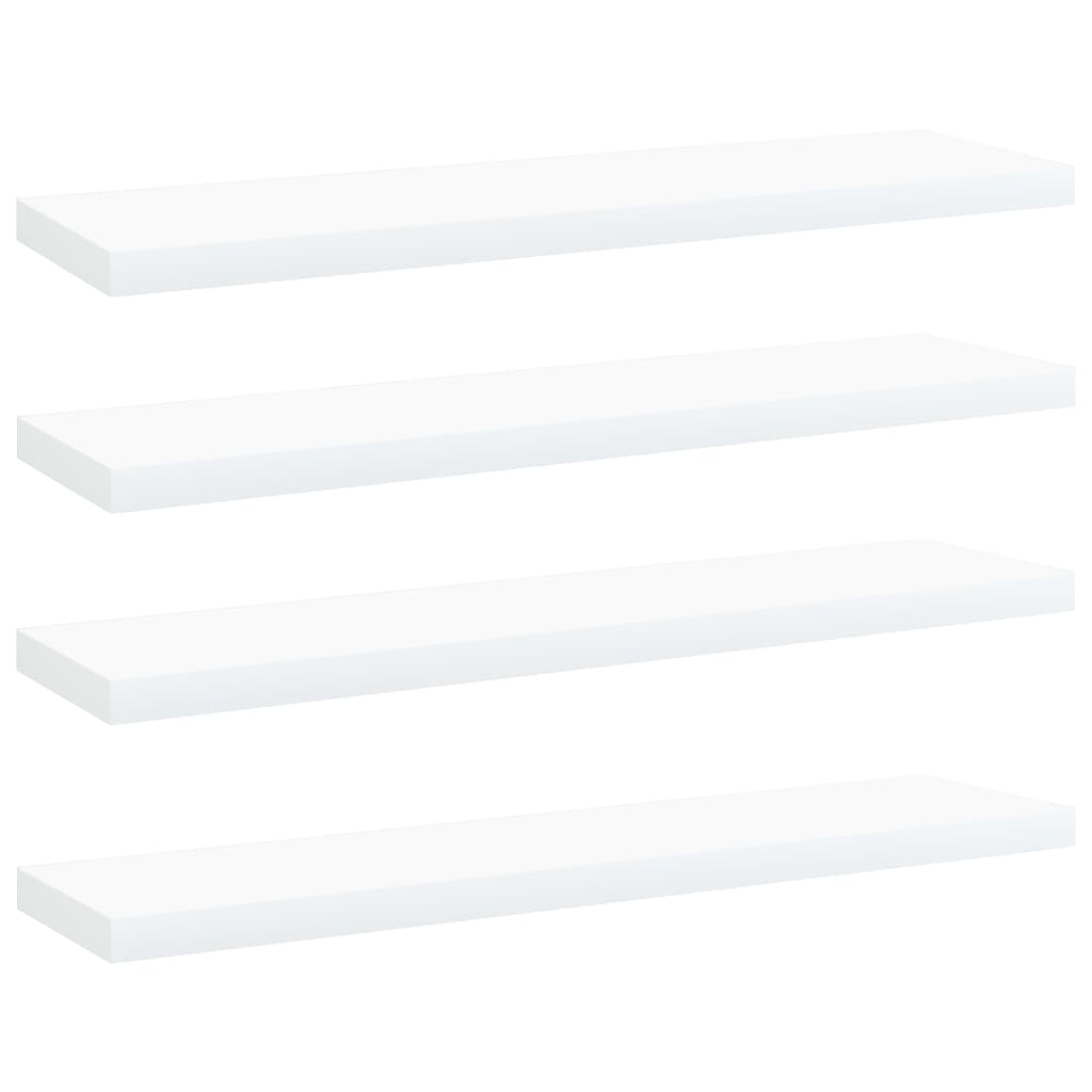 Wandschappen 4 st 40x10x1,5 cm bewerkt hout wit is nu te koop bij PeponiXL, paradijselijk wonen!
