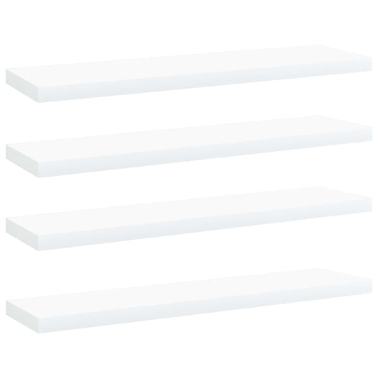 Wandschappen 4 st 40x10x1,5 cm bewerkt hout wit is nu te koop bij PeponiXL, paradijselijk wonen!