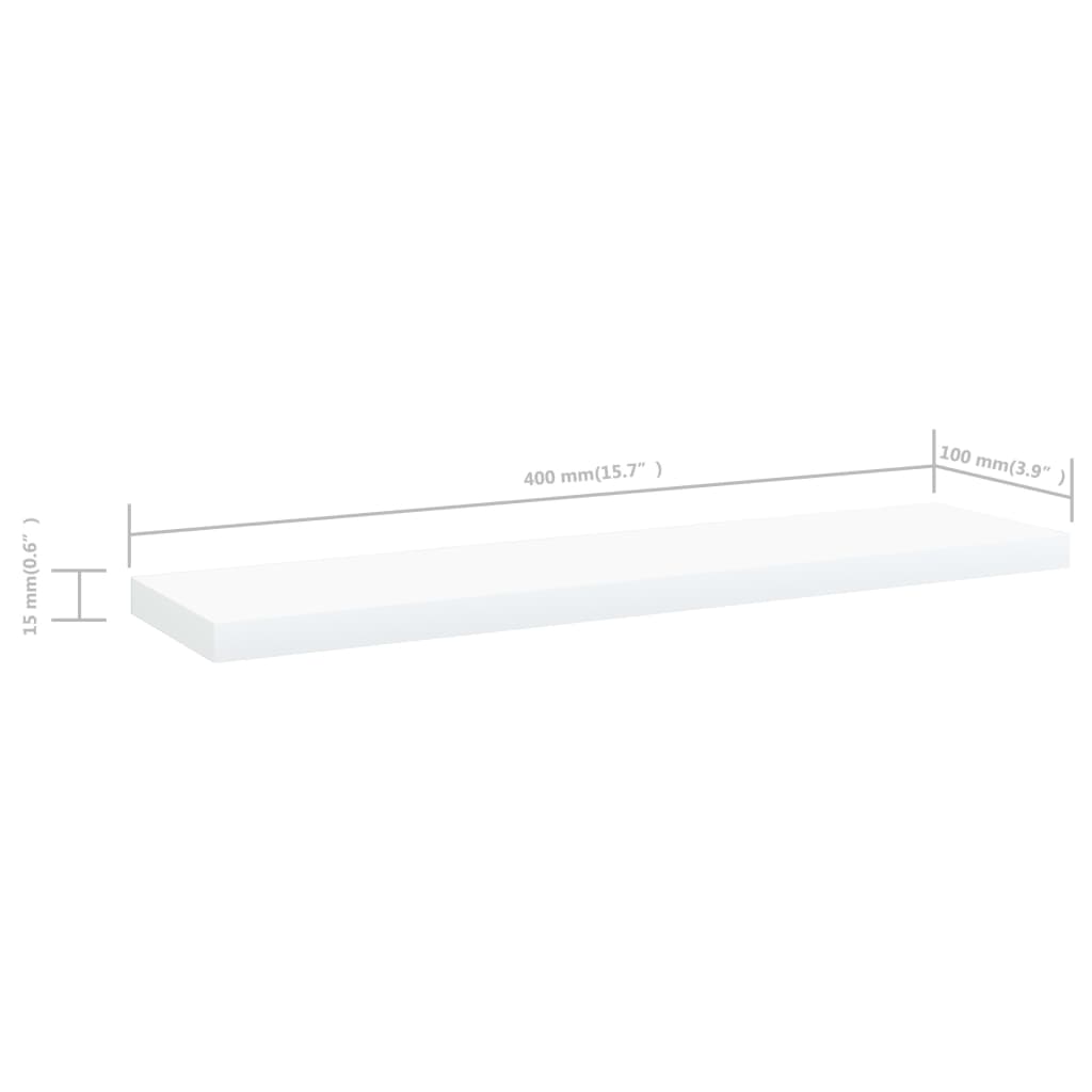 Wandschappen 4 st 40x10x1,5 cm bewerkt hout wit is nu te koop bij PeponiXL, paradijselijk wonen!