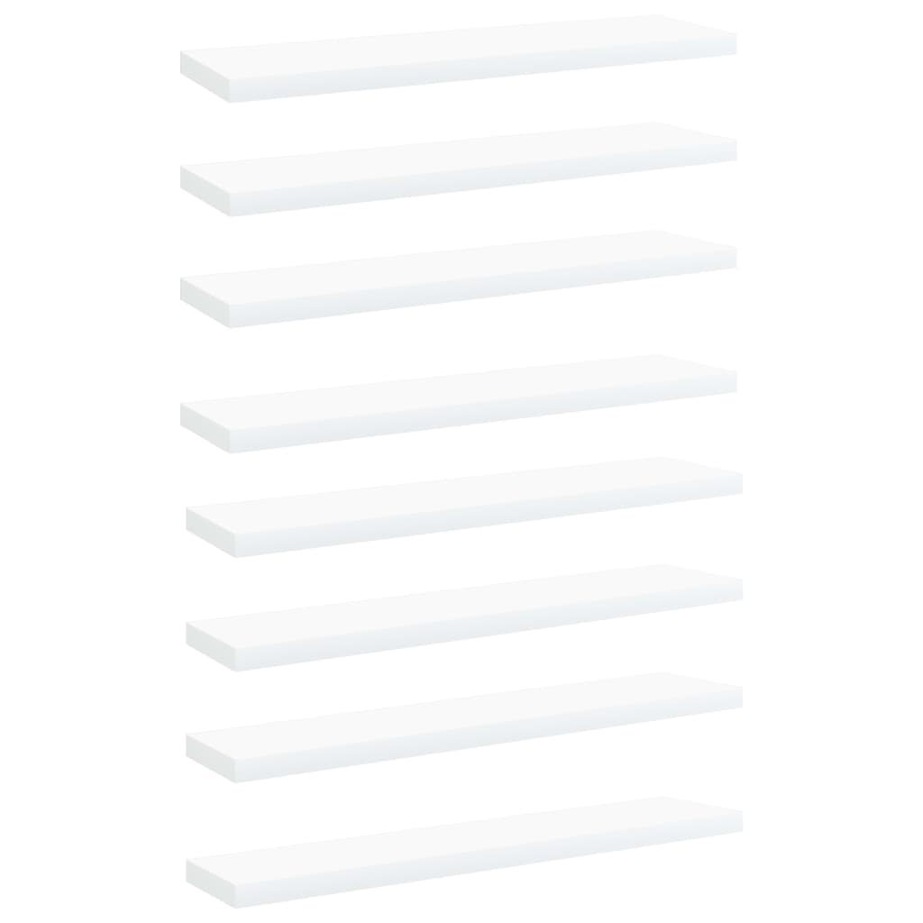 Wandschappen 8 st 40x10x1,5 cm bewerkt hout wit is nu te koop bij PeponiXL, paradijselijk wonen!