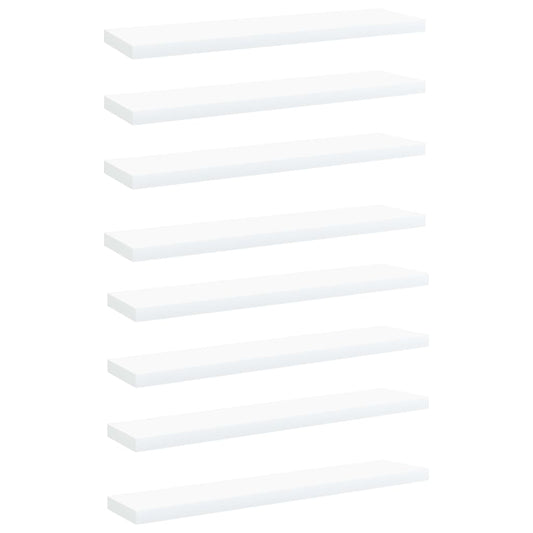 Wandschappen 8 st 40x10x1,5 cm bewerkt hout wit is nu te koop bij PeponiXL, paradijselijk wonen!