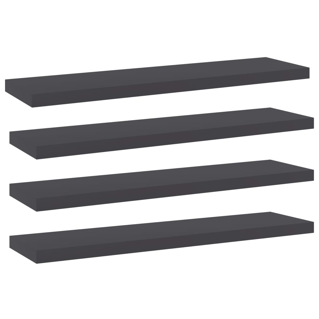 Wandschappen 4 st 40x10x1,5 cm spaanplaat grijs is nu te koop bij PeponiXL, paradijselijk wonen!