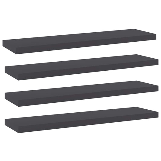 Wandschappen 4 st 40x10x1,5 cm spaanplaat grijs is nu te koop bij PeponiXL, paradijselijk wonen!