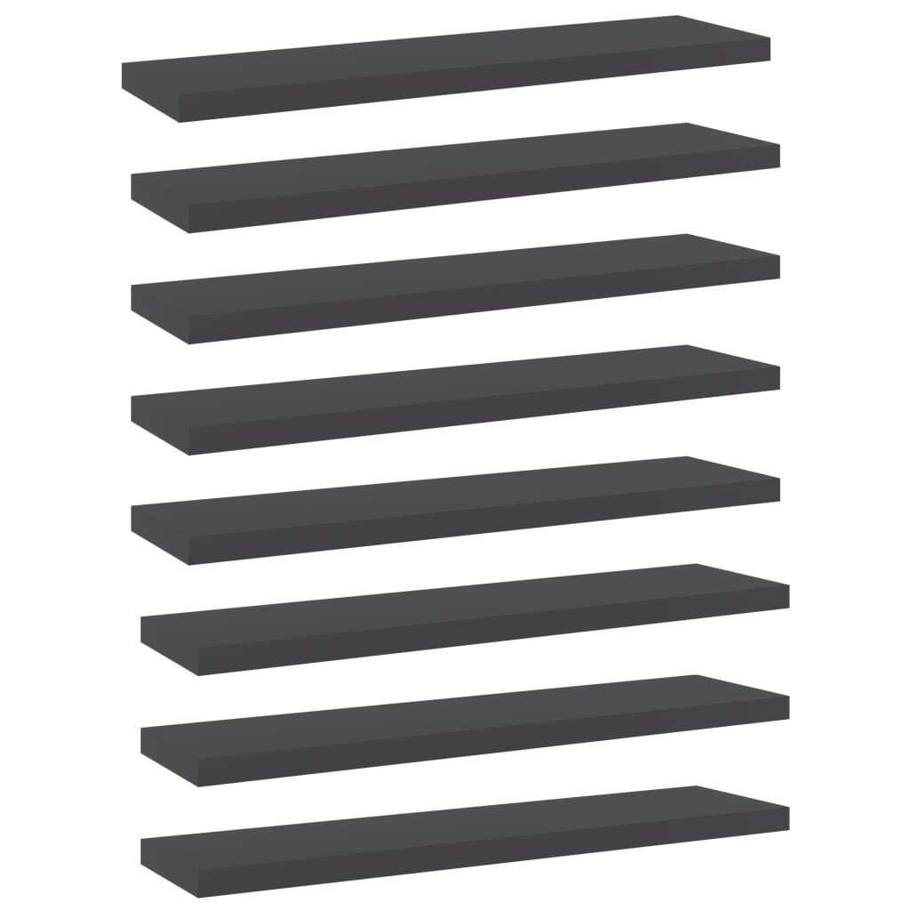 Wandschappen 8 st 40x10x1,5 cm spaanplaat grijs is nu te koop bij PeponiXL, paradijselijk wonen!