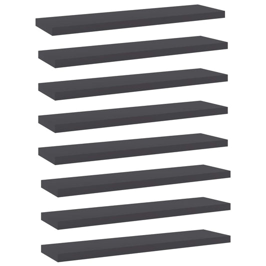 Wandschappen 8 st 40x10x1,5 cm spaanplaat grijs is nu te koop bij PeponiXL, paradijselijk wonen!