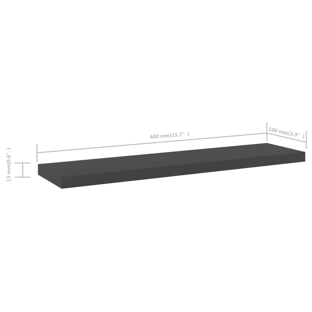 Wandschappen 8 st 40x10x1,5 cm spaanplaat grijs is nu te koop bij PeponiXL, paradijselijk wonen!