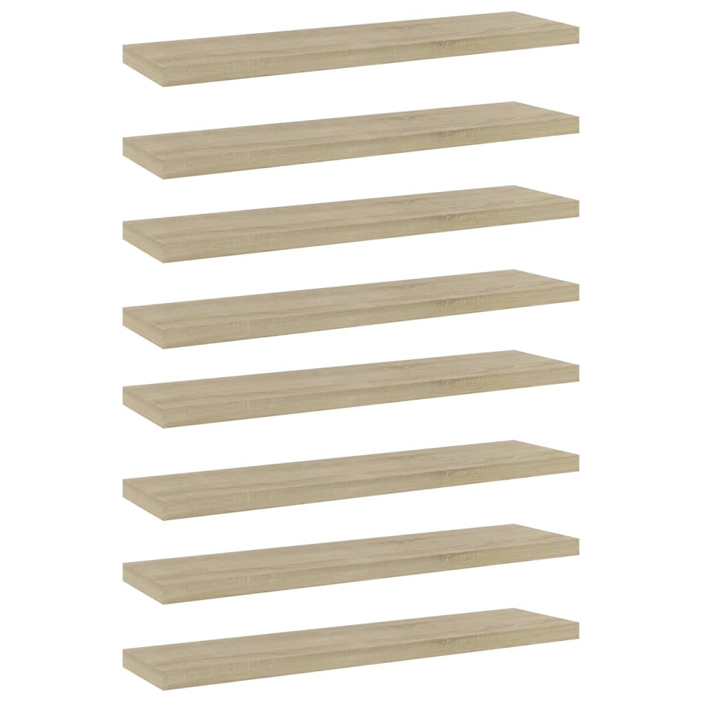 Wandschappen 8 st 40x10x1,5 cm spaanplaat sonoma eikenkleurig is nu te koop bij PeponiXL, paradijselijk wonen!