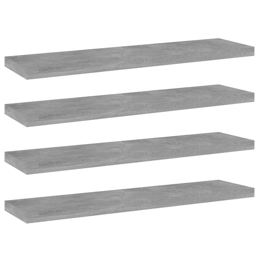 Wandschappen 4 st 40x10x1,5 cm bewerkt hout betongrijs is nu te koop bij PeponiXL, paradijselijk wonen!
