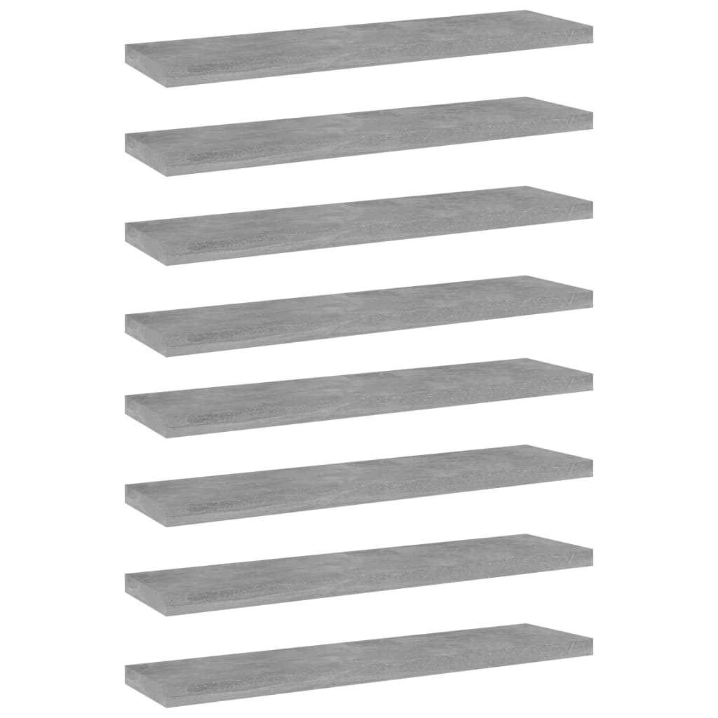Wandschappen 8 st 40x10x1,5 cm spaanplaat betongrijs is nu te koop bij PeponiXL, paradijselijk wonen!
