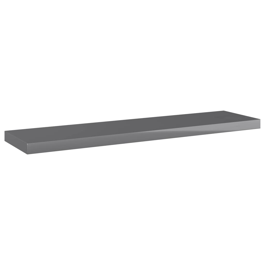 Wandschappen 4 st 40x10x1,5 cm spaanplaat hoogglans grijs is nu te koop bij PeponiXL, paradijselijk wonen!