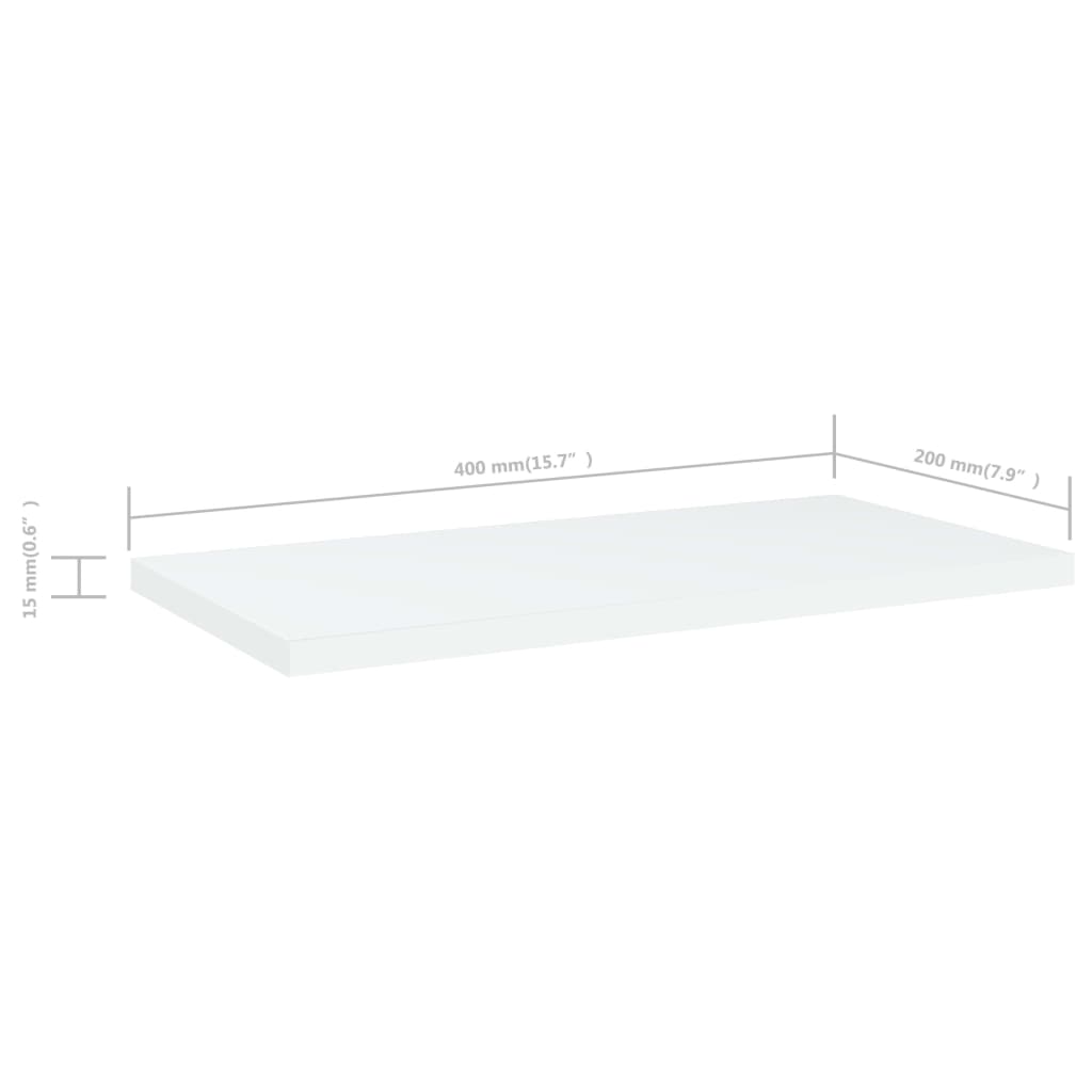 Wandschappen 4 st 40x20x1,5 cm bewerkt hout wit is nu te koop bij PeponiXL, paradijselijk wonen!