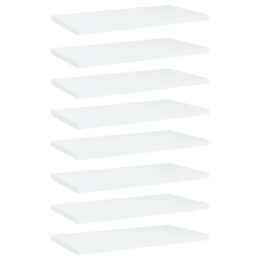 Wandschappen 8 st 40x20x1,5 cm bewerkt hout wit is nu te koop bij PeponiXL, paradijselijk wonen!