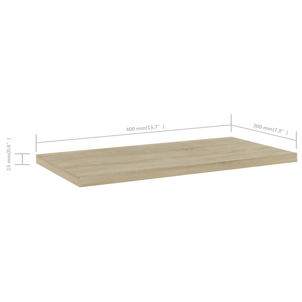 Wandschappen 4 st 40x20x1,5 cm bewerkt hout sonoma eikenkleurig is nu te koop bij PeponiXL, paradijselijk wonen!