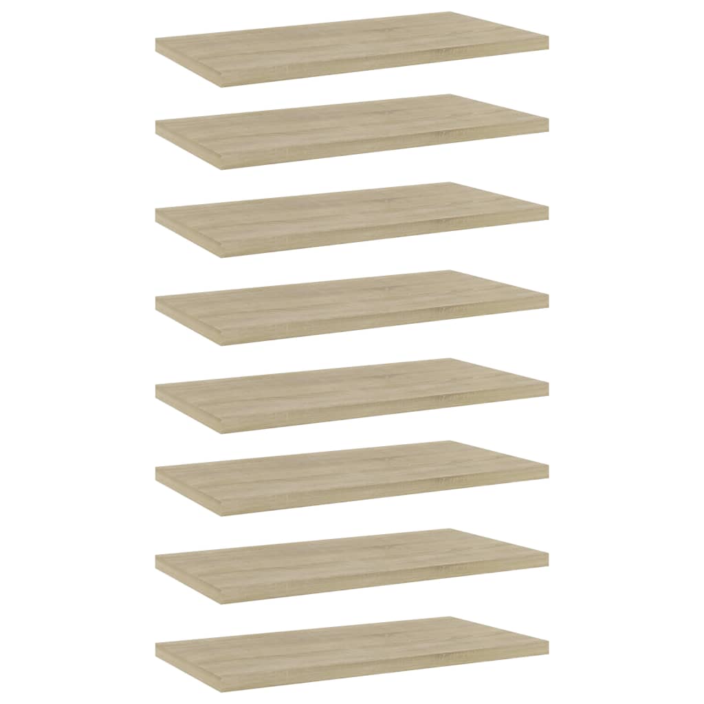 Wandschappen 8 st 40x20x1,5 cm spaanplaat sonoma eikenkleurig is nu te koop bij PeponiXL, paradijselijk wonen!