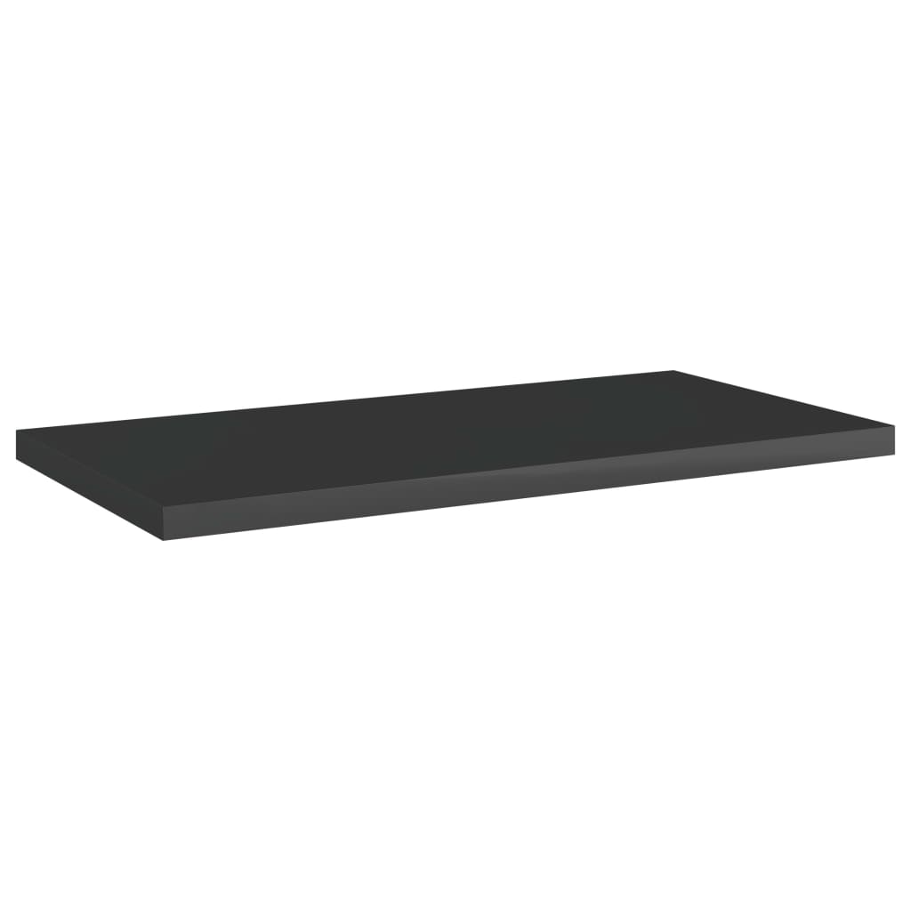 Wandschappen 4 st 40x20x1,5 cm spaanplaat hoogglans zwart is nu te koop bij PeponiXL, paradijselijk wonen!