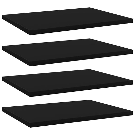 Wandschappen 4 st 40x30x1,5 cm bewerkt hout zwart is nu te koop bij PeponiXL, paradijselijk wonen!