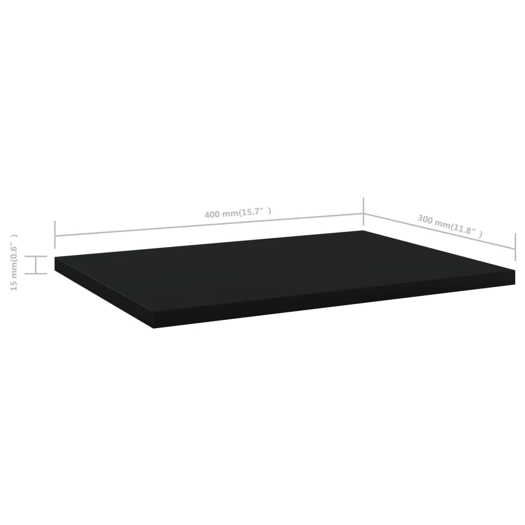 Wandschappen 4 st 40x30x1,5 cm bewerkt hout zwart is nu te koop bij PeponiXL, paradijselijk wonen!