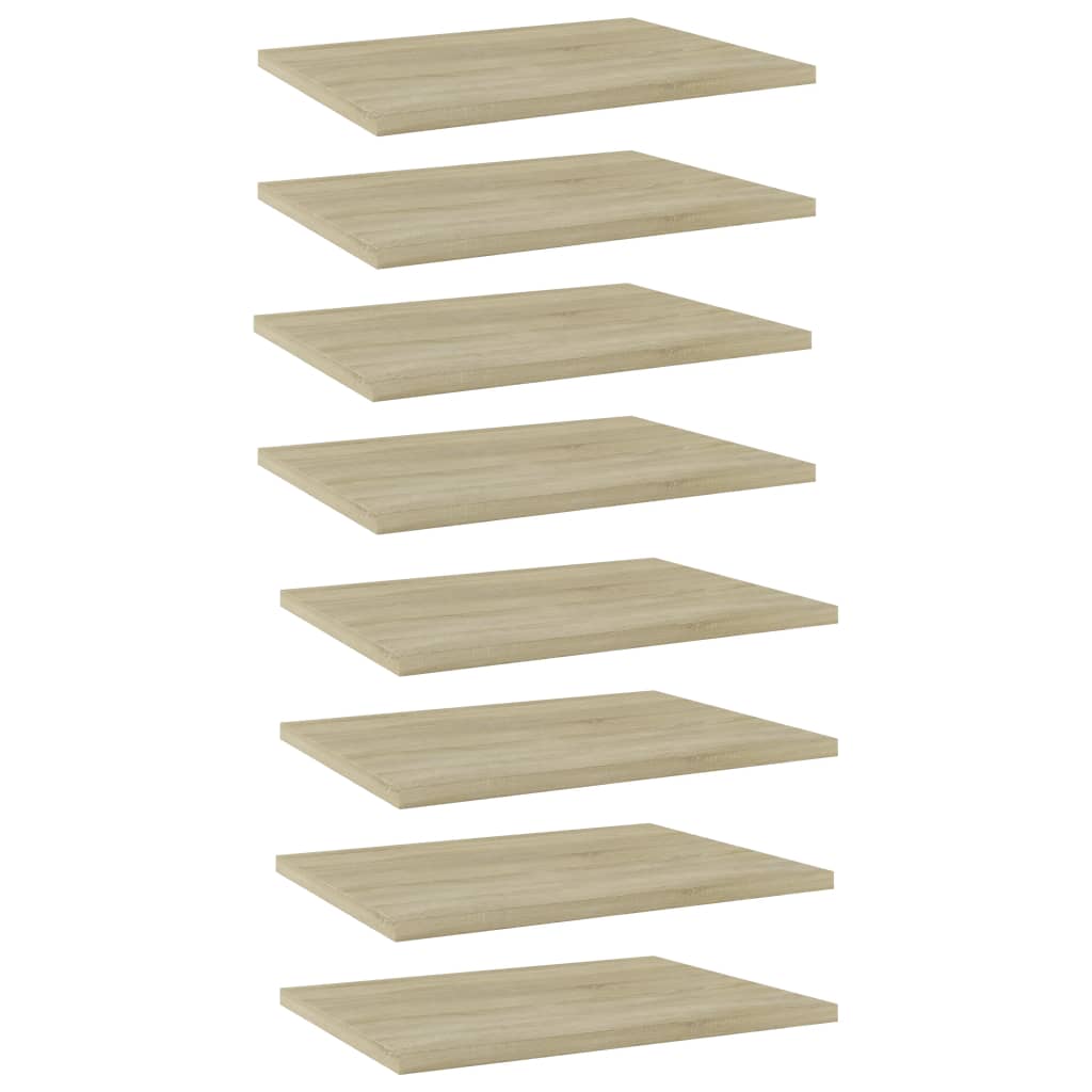 Wandschappen 8 st 40x30x1,5 cm spaanplaat sonoma eikenkleurig is nu te koop bij PeponiXL, paradijselijk wonen!