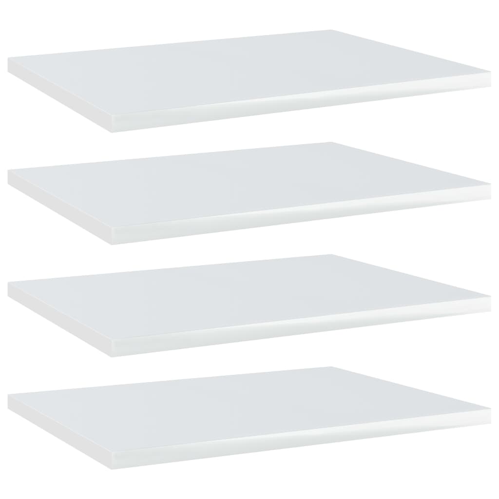 Wandschappen 4 st 40x30x1,5 cm bewerkt hout hoogglans wit is nu te koop bij PeponiXL, paradijselijk wonen!