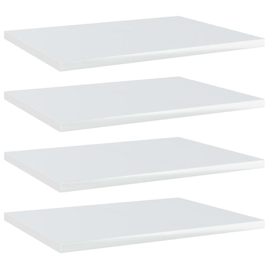 Wandschappen 4 st 40x30x1,5 cm bewerkt hout hoogglans wit is nu te koop bij PeponiXL, paradijselijk wonen!
