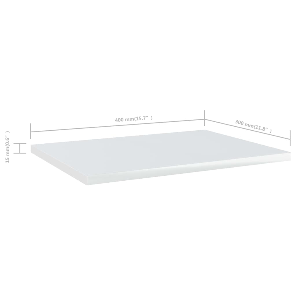 Wandschappen 4 st 40x30x1,5 cm bewerkt hout hoogglans wit is nu te koop bij PeponiXL, paradijselijk wonen!