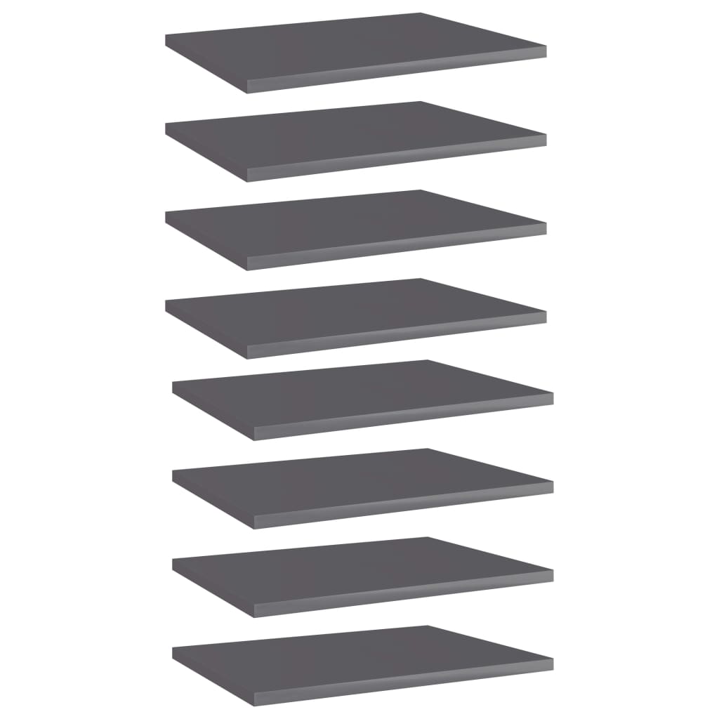 Wandschappen 8 st 40x30x1,5 cm bewerkt hout hoogglans grijs is nu te koop bij PeponiXL, paradijselijk wonen!