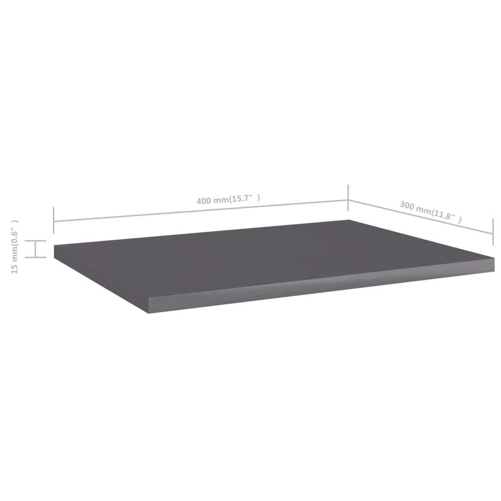 Wandschappen 8 st 40x30x1,5 cm bewerkt hout hoogglans grijs is nu te koop bij PeponiXL, paradijselijk wonen!