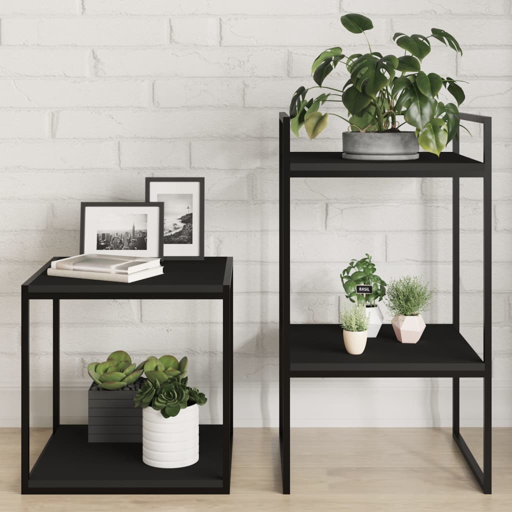 Wandschappen 4 st 40x40x1,5 cm spaanplaat zwart is nu te koop bij PeponiXL, paradijselijk wonen!