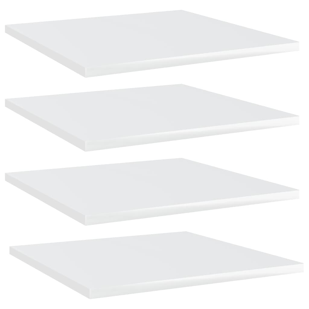 Wandschappen 4 st 40x40x1,5 cm bewerkt hout hoogglans wit is nu te koop bij PeponiXL, paradijselijk wonen!