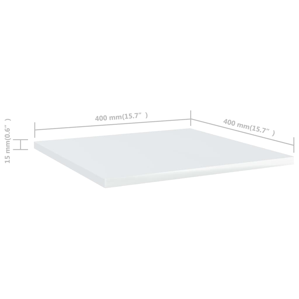 Wandschappen 4 st 40x40x1,5 cm bewerkt hout hoogglans wit is nu te koop bij PeponiXL, paradijselijk wonen!