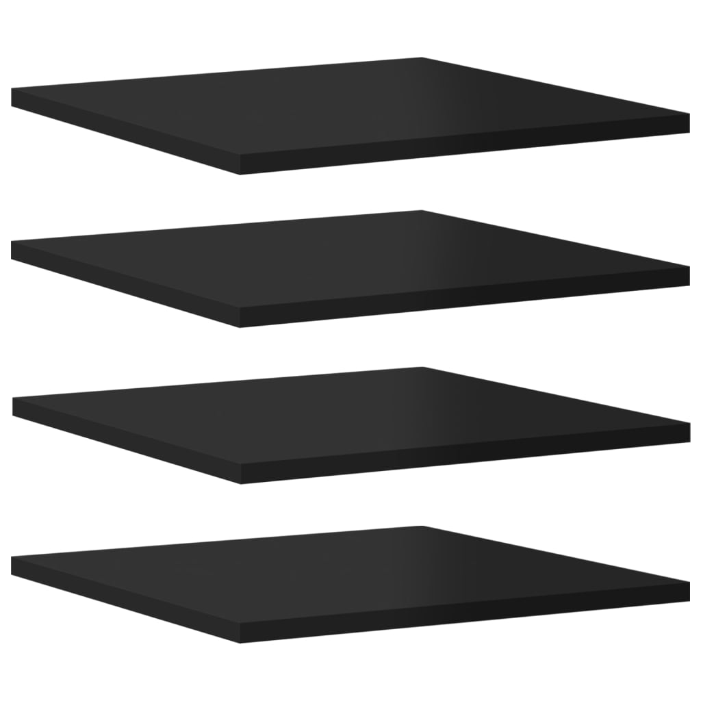 Wandschappen 8 st 40x40x1,5 cm bewerkt hout hoogglans zwart is nu te koop bij PeponiXL, paradijselijk wonen!