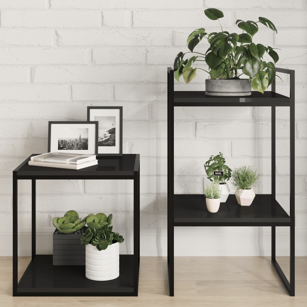 Wandschappen 8 st 40x40x1,5 cm bewerkt hout hoogglans zwart is nu te koop bij PeponiXL, paradijselijk wonen!