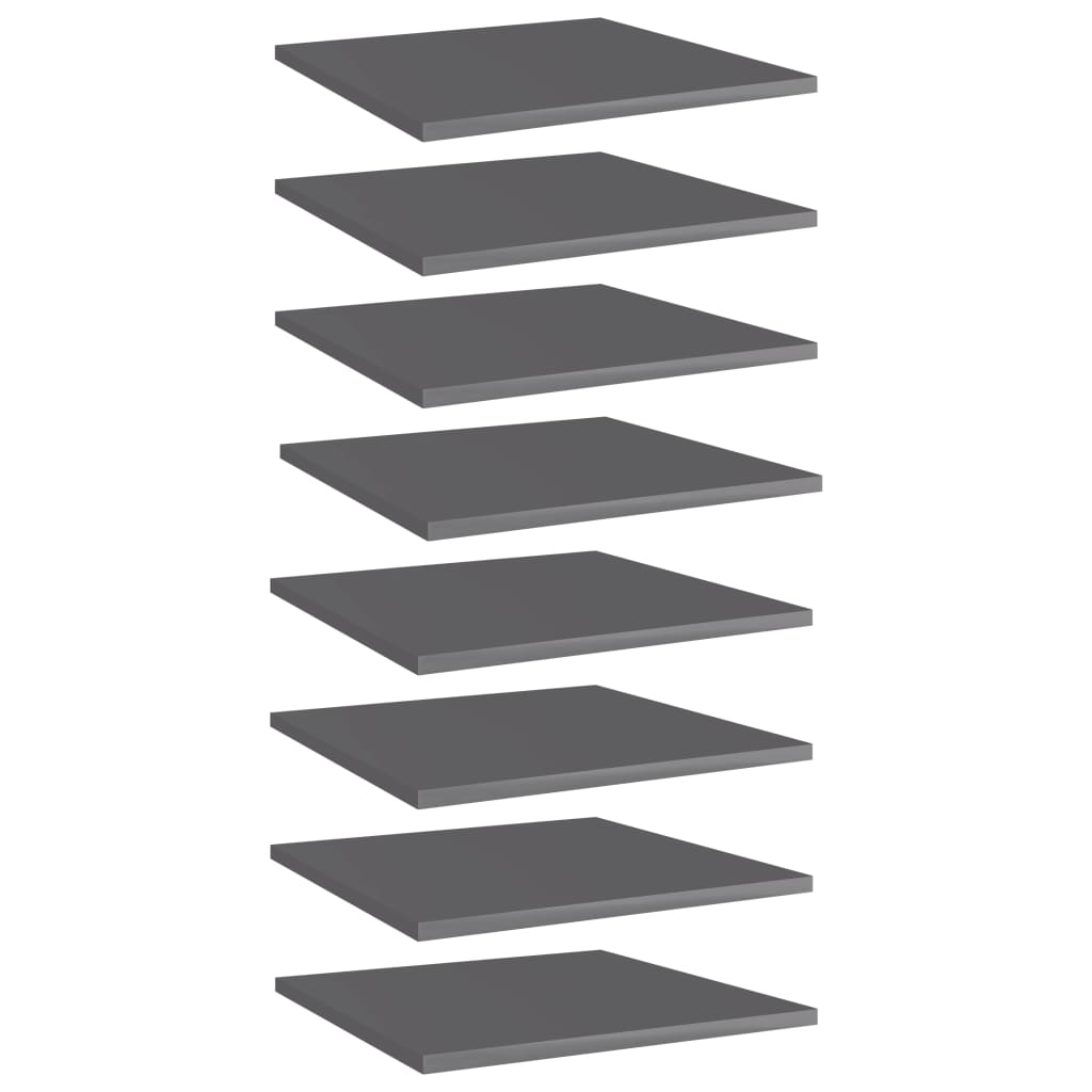 Wandschappen 8 st 40x40x1,5 cm bewerkt hout hoogglans grijs is nu te koop bij PeponiXL, paradijselijk wonen!