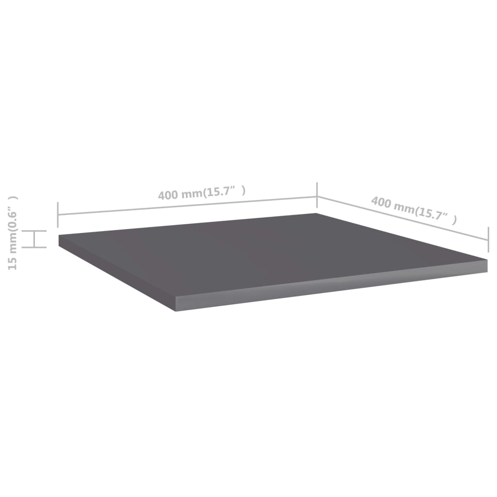 Wandschappen 8 st 40x40x1,5 cm bewerkt hout hoogglans grijs is nu te koop bij PeponiXL, paradijselijk wonen!