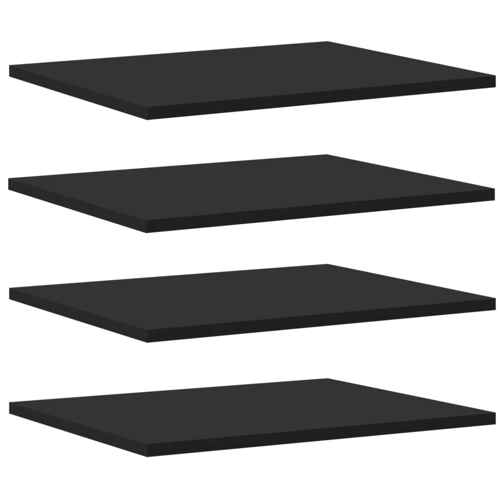 Wandschappen 4 st 40x50x1,5 cm bewerkt hout zwart is nu te koop bij PeponiXL, paradijselijk wonen!