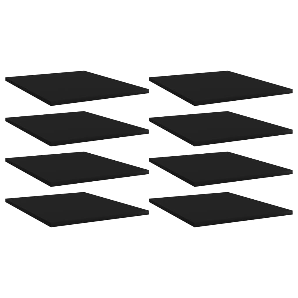 Wandschappen 8 st 40x50x1,5 cm bewerkt hout zwart is nu te koop bij PeponiXL, paradijselijk wonen!