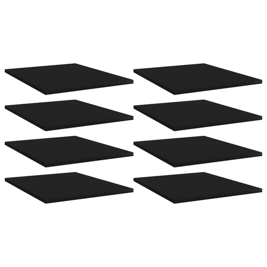 Wandschappen 8 st 40x50x1,5 cm bewerkt hout zwart is nu te koop bij PeponiXL, paradijselijk wonen!