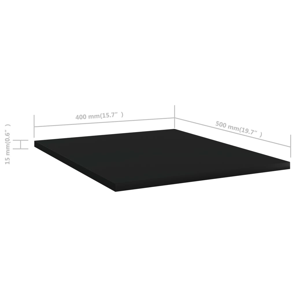 Wandschappen 8 st 40x50x1,5 cm bewerkt hout zwart is nu te koop bij PeponiXL, paradijselijk wonen!