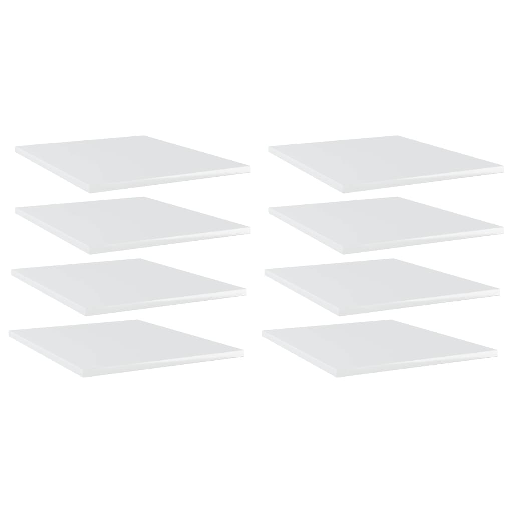 Wandschappen 8 st 40x50x1,5 cm bewerkt hout hoogglans wit is nu te koop bij PeponiXL, paradijselijk wonen!