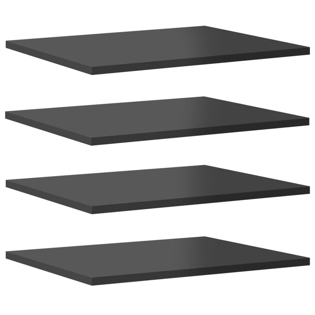 Wandschappen 4 st 40x50x1,5 cm spaanplaat hoogglans grijs is nu te koop bij PeponiXL, paradijselijk wonen!