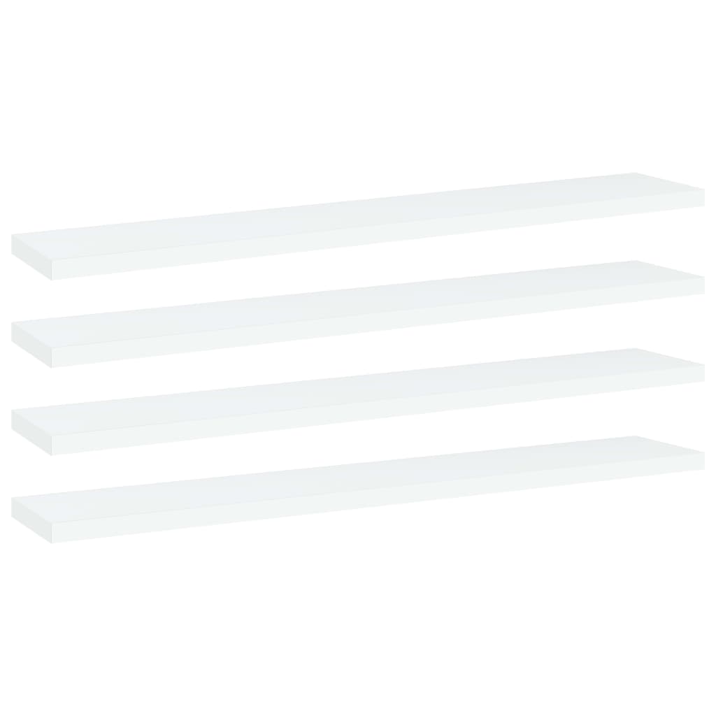 Wandschappen 4 st 60x10x1,5 cm bewerkt hout wit is nu te koop bij PeponiXL, paradijselijk wonen!