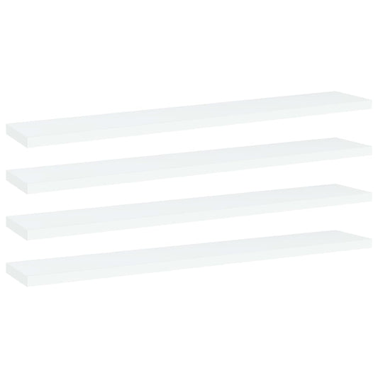 Wandschappen 4 st 60x10x1,5 cm bewerkt hout wit is nu te koop bij PeponiXL, paradijselijk wonen!