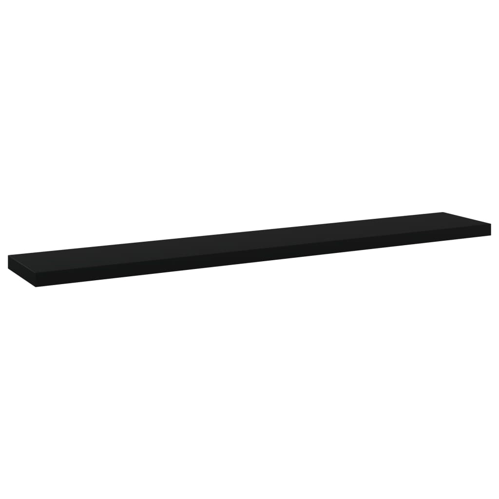 Wandschappen 4 st 60x10x1,5 cm spaanplaat zwart is nu te koop bij PeponiXL, paradijselijk wonen!