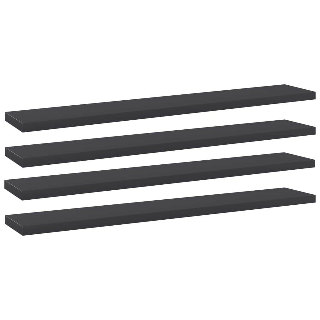 Wandschappen 4 st 60x10x1,5 cm spaanplaat grijs is nu te koop bij PeponiXL, paradijselijk wonen!