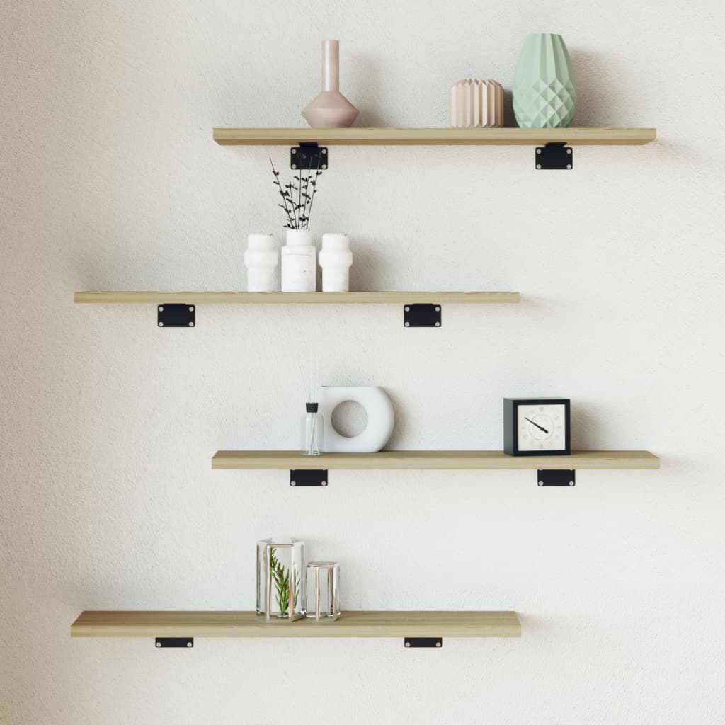 Wandschappen 8 st 60x10x1,5 cm spaanplaat sonoma eikenkleurig is nu te koop bij PeponiXL, paradijselijk wonen!