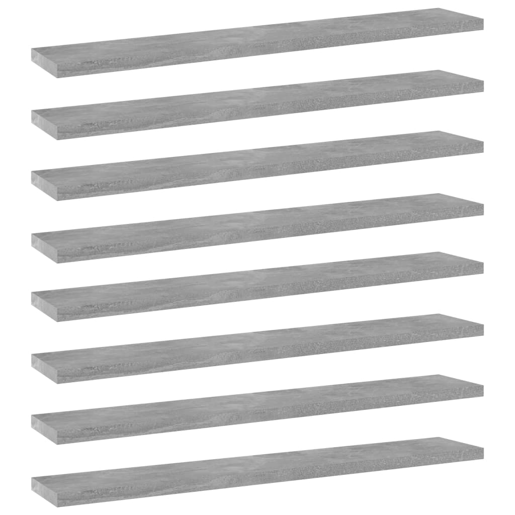 Wandschappen 8 st 60x10x1,5 cm spaanplaat betongrijs is nu te koop bij PeponiXL, paradijselijk wonen!
