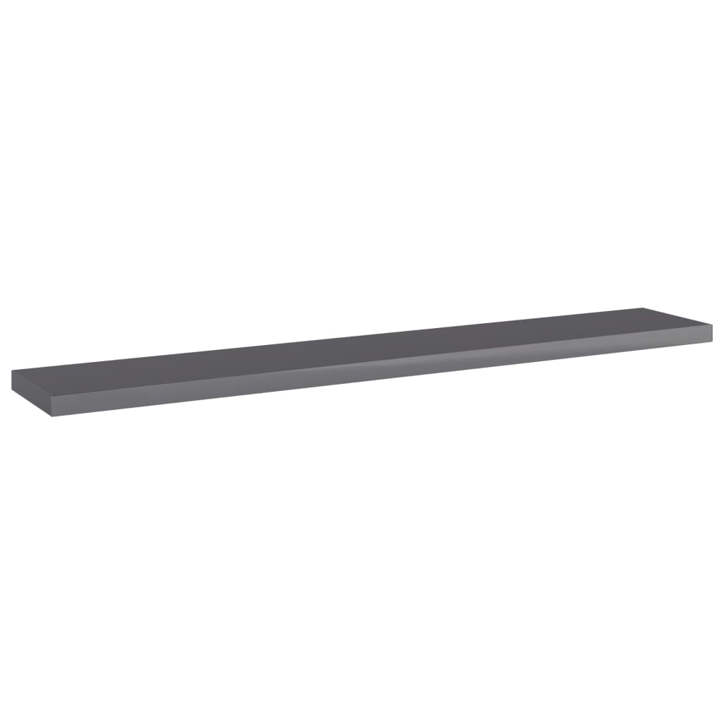 Wandschappen 4 st 60x10x1,5 cm spaanplaat hoogglans grijs is nu te koop bij PeponiXL, paradijselijk wonen!