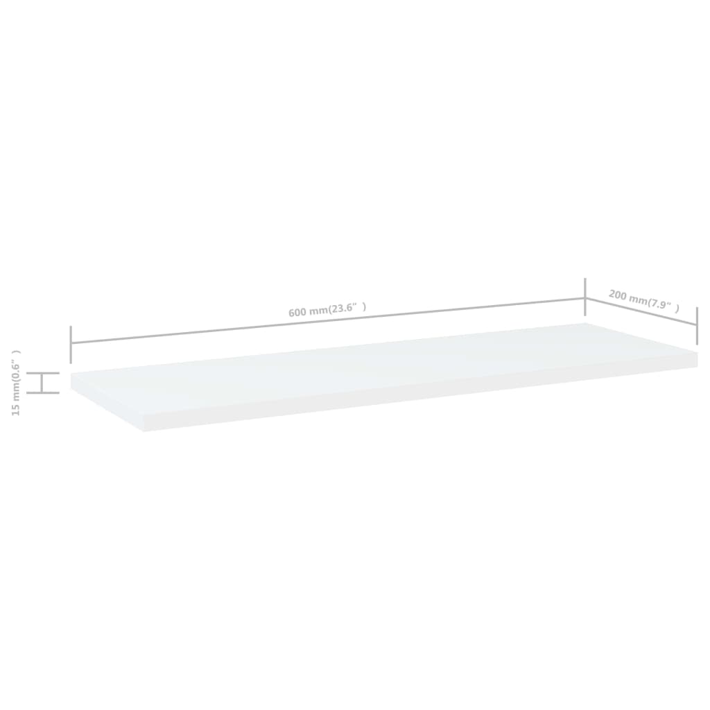 Wandschappen 4 st 60x20x1,5 cm bewerkt hout wit is nu te koop bij PeponiXL, paradijselijk wonen!